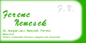 ferenc nemcsek business card